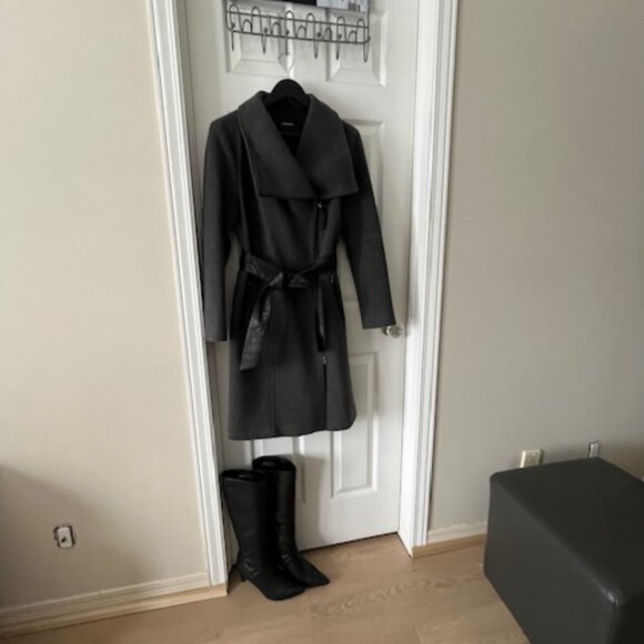 Mackage Nori wool/cashmere charcoal grey coat - Picture 4 of 14
